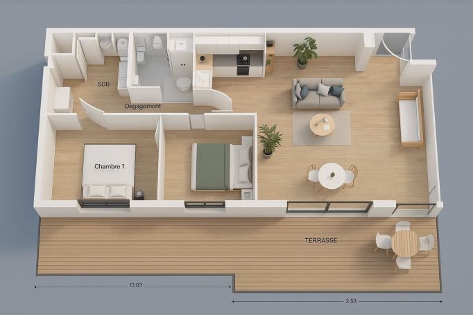 A louer APPARTEMENT DE PRESTIGE T3 73 M2 TERRASSE BORD DE MER SAINT TROPEZ