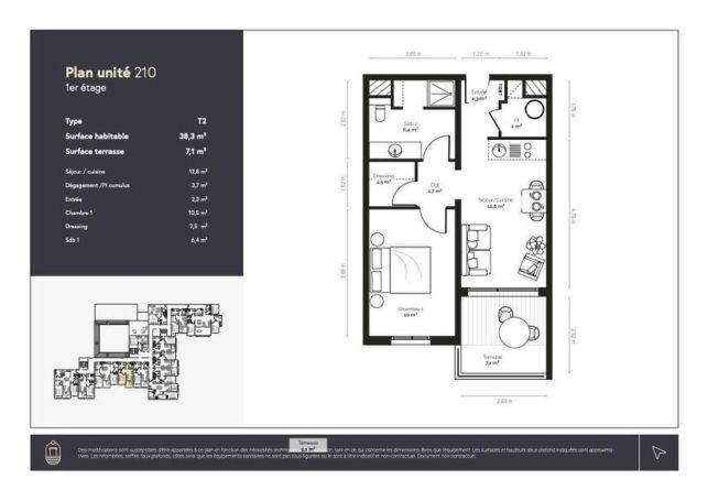 A louer APPARTEMENT T2 38 M2 PIEDS DANS L'EAU PIANOTTOLI CALDARELLO