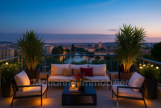 A louer APPARTEMENT DE PRESTIGE NEUF T3 62 M2 TERRASSE BORD DE MER MONTPELLIER