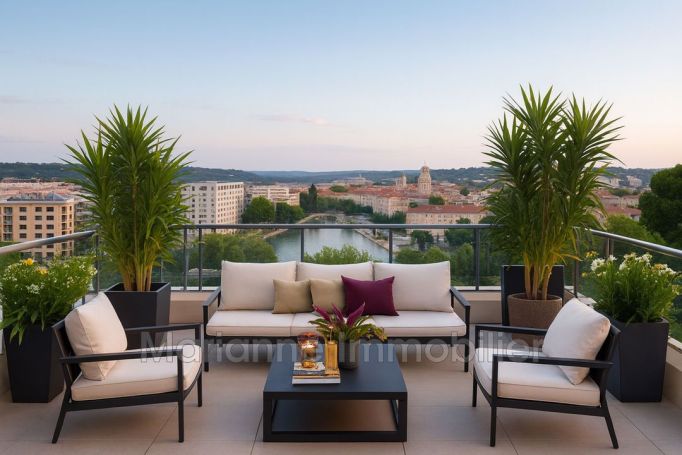 A louer APPARTEMENT DE PRESTIGE NEUF T3 62 M2 TERRASSE BORD DE MER MONTPELLIER