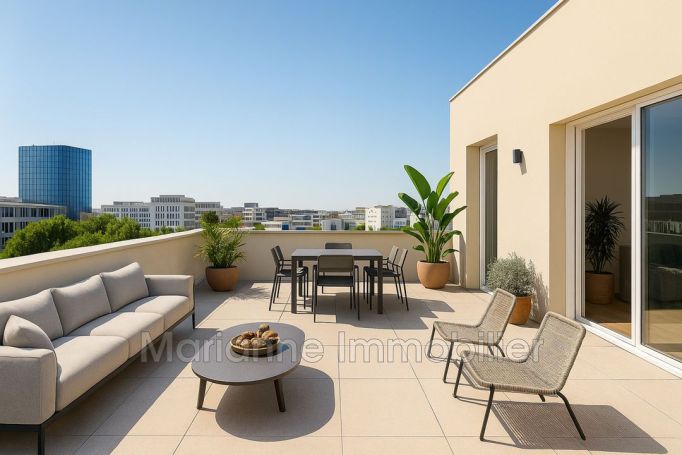 A louer APPARTEMENT DE PRESTIGE NEUF T3 78 M2 TERRASSE  MONTPELLIER