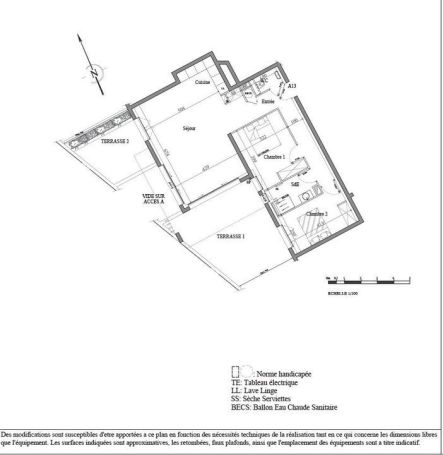 A louer APPARTEMENT NEUF T3 75 M2 TERRASSE BORD DE MER LA PALMYRE