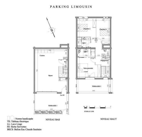 A louer APPARTEMENT DUPLEX T4 105 M2 TERRASSE BORD DE MER LA PALMYRE