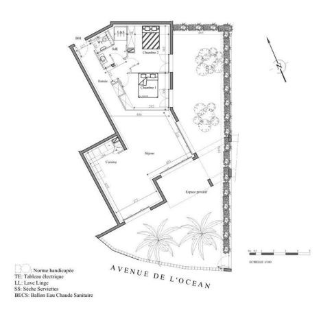 A louer APPARTEMENT NEUF T3 86 M2 BORD DE MER LA PALMYRE