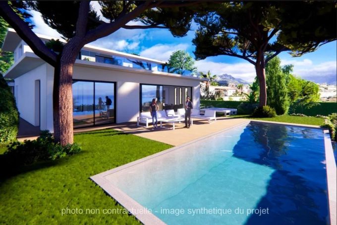 A louer MAISON  CONTEMPORAINE VUE MER ROQUEBRUNE CAP MARTIN