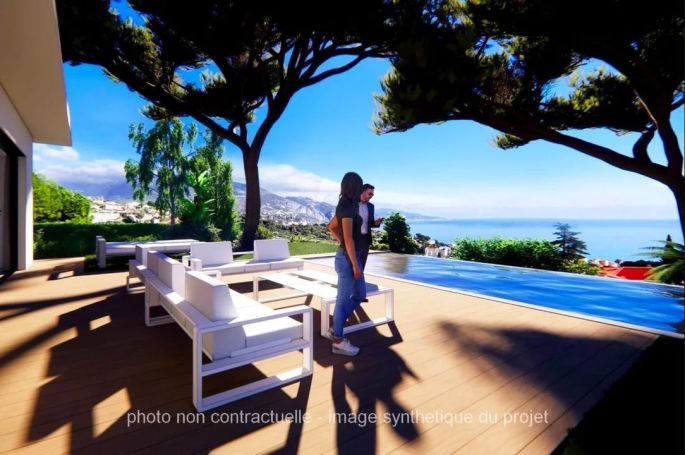 A louer MAISON  CONTEMPORAINE VUE MER ROQUEBRUNE CAP MARTIN