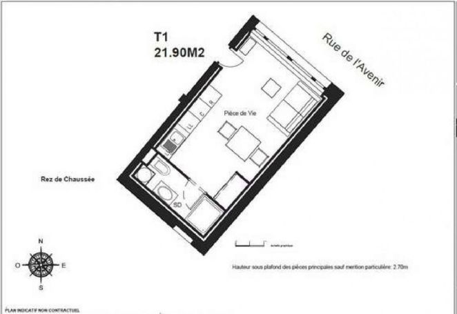 A louer STUDIO  22 M2 BORD DE MER DEAUVILLE