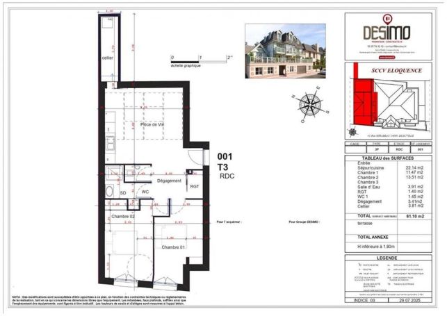 A louer APPARTEMENT T3 61 M2 BORD DE MER DEAUVILLE
