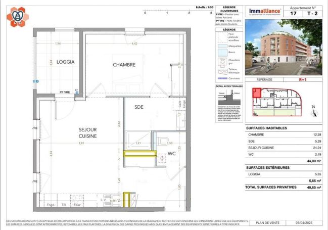A louer APPARTEMENT T2 44 M2 BORD DE MER MIRAMAS