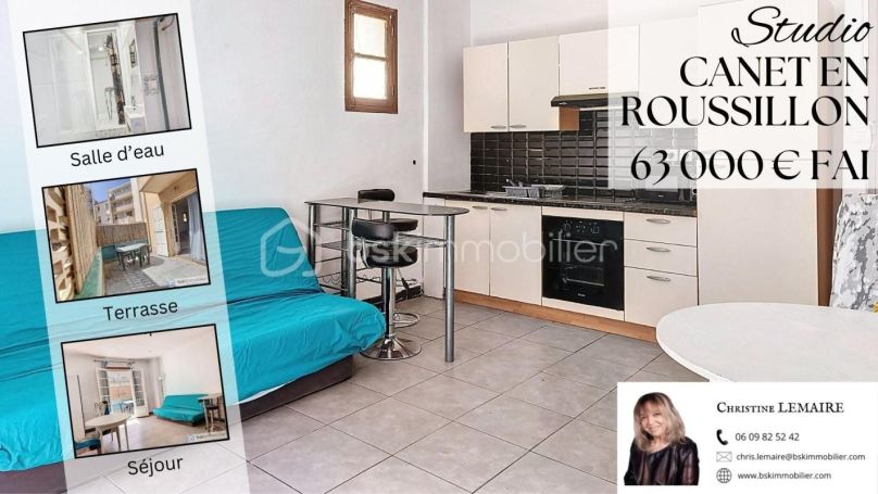 A louer STUDIO  22 M2 TERRASSE BORD DE MER CANET EN ROUSSILLON