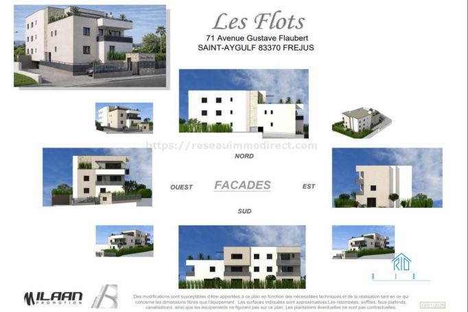 A louer APPARTEMENT DE PRESTIGE T3 60 M2 TERRASSE BORD DE MER SAINT AYGULF