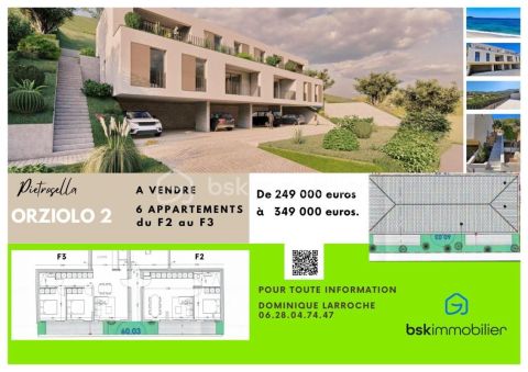 A louer APPARTEMENT DE PRESTIGE NEUF T3 60 M2 TERRASSE BORD DE MER PIETROSELLA