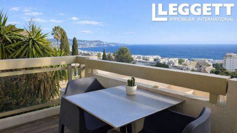 A louer APPARTEMENT DE PRESTIGE T2 56 M2 TERRASSE VUE MER NICE