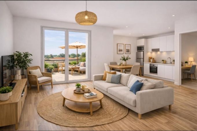 A louer APPARTEMENT T3 62 M2 TERRASSE BORD DE MER LE BARCARES