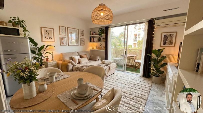 A louer STUDIO 23 M2 TERRASSE BORD DE MER NICE