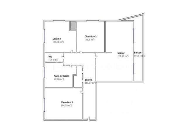 A louer APPARTEMENT T3 91 M2 BORD DE MER MONTPELLIER