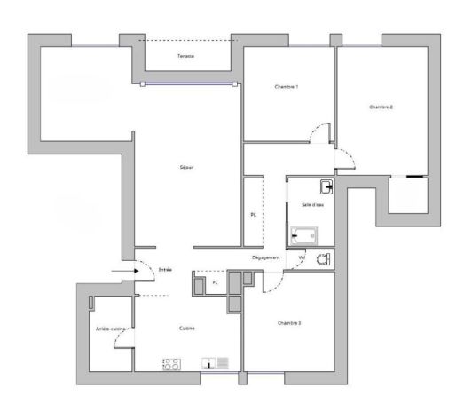 A louer APPARTEMENT T5 90 M2 TERRASSE BORD DE MER FREJUS
