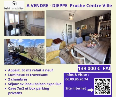 A louer APPARTEMENT NEUF T4 56 M2 BORD DE MER DIEPPE