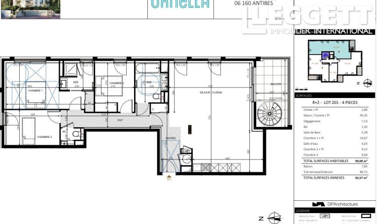 A louer APPARTEMENT NEUF T4 99 M2 TERRASSE PLAGE à PIED ANTIBES
