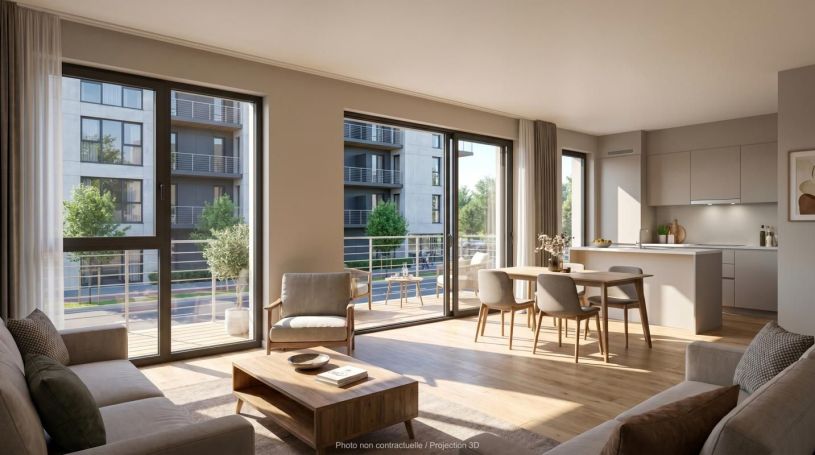 A louer APPARTEMENT T3 56 M2  MONDEVILLE