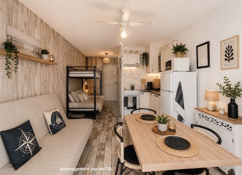 A louer STUDIO  24 M2 TERRASSE BORD DE MER SAINTES MARIES DE LA MER