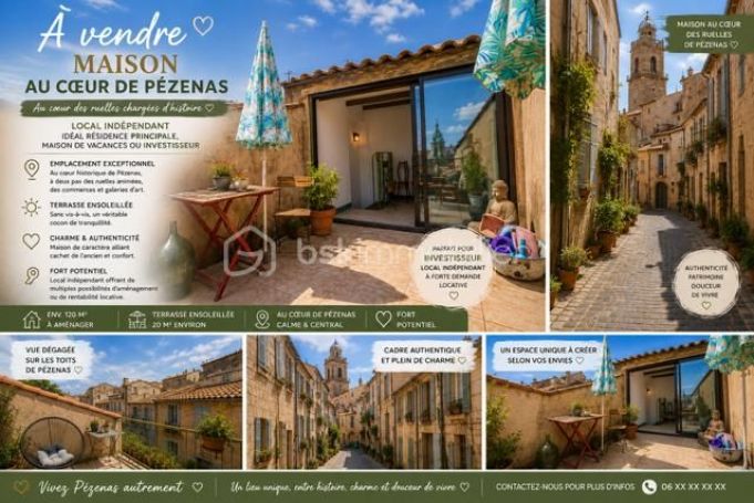 A louer MAISON  DE MAîTRE  PEZENAS