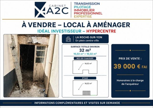 A louer STUDIO DUPLEX 32 M2 LA ROCHE SUR YON