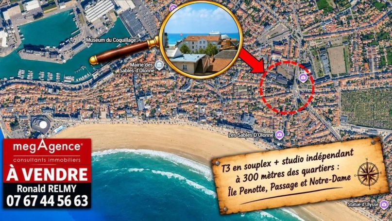 A vendre APPARTEMENT T5 81 M2 BORD DE MER LES SABLES D OLONNE