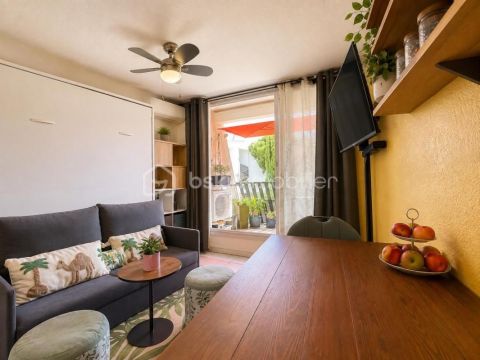 A louer STUDIO  20 M2 PLAGE à PIED LA GRANDE MOTTE