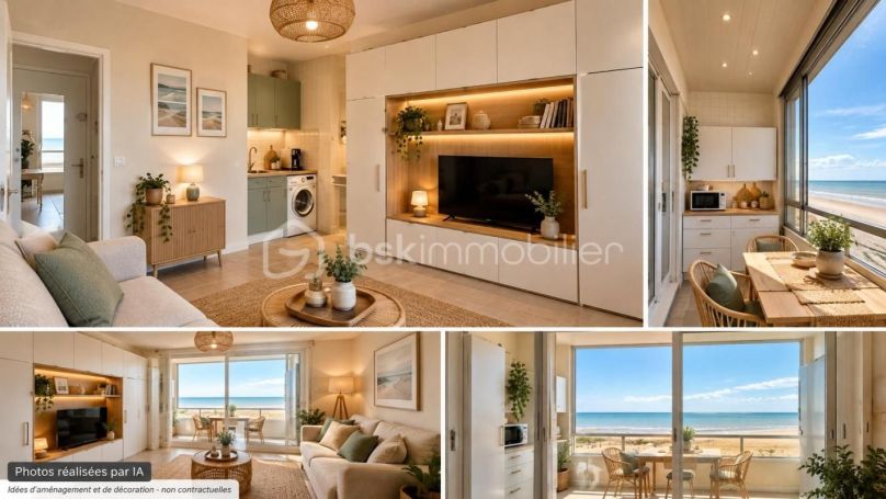 A louer STUDIO  22 M2 VUE MER COURSEULLES SUR MER
