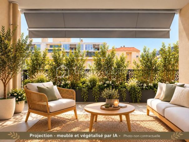 A vendre APPARTEMENT T2 44 M2 TERRASSE BORD DE MER SAINT LAURENT DU VAR