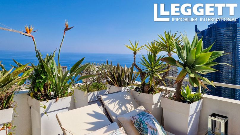 A louer PENTHOUSE DE PRESTIGE T2 72 M2 TERRASSE VUE MER BEAUSOLEIL