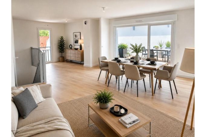 A louer APPARTEMENT DUPLEX T4 104 M2 TERRASSE BORD DE MER ANDERNOS LES BAINS