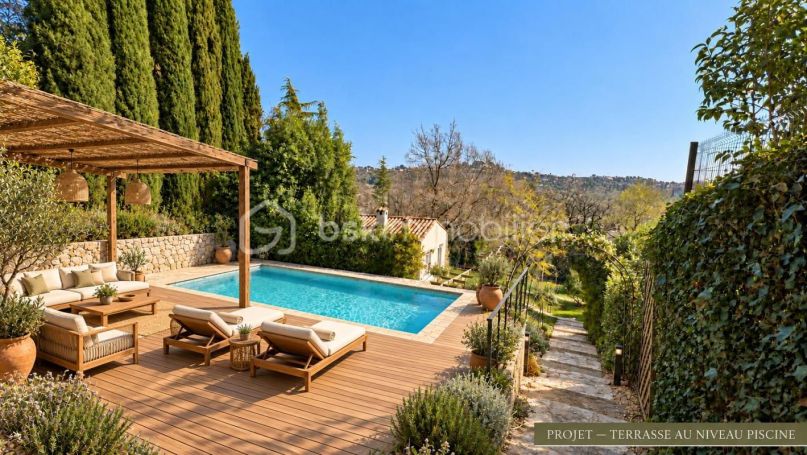 A louer MAISON 7 PIECES 225 M2 BORD DE MER LA COLLE SUR LOUP