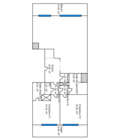 A louer APPARTEMENT DE PRESTIGE NEUF T3 88 M2 TERRASSE BORD DE MER CANNES