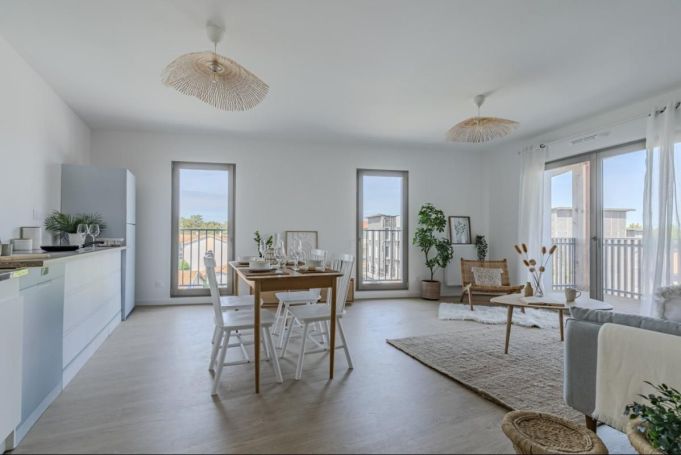 A louer APPARTEMENT NEUF T3 62 M2 TERRASSE BORD DE MER BIGANOS