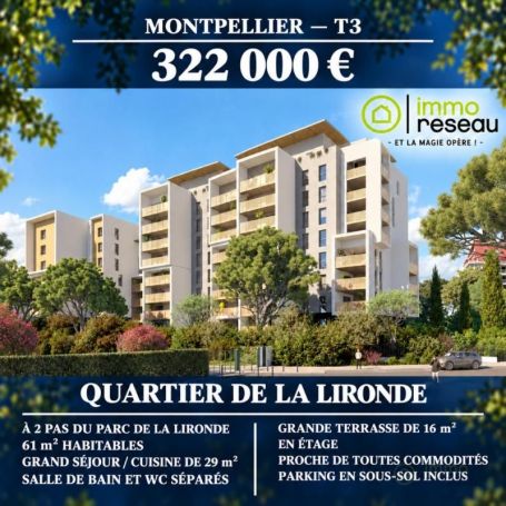 APPARTEMENT T3 60 M2 TERRASSE  MONTPELLIER