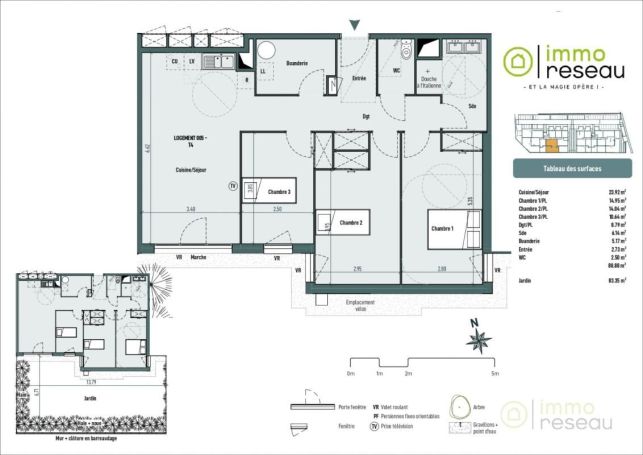APPARTEMENT T4 88 M2  GIGNAC