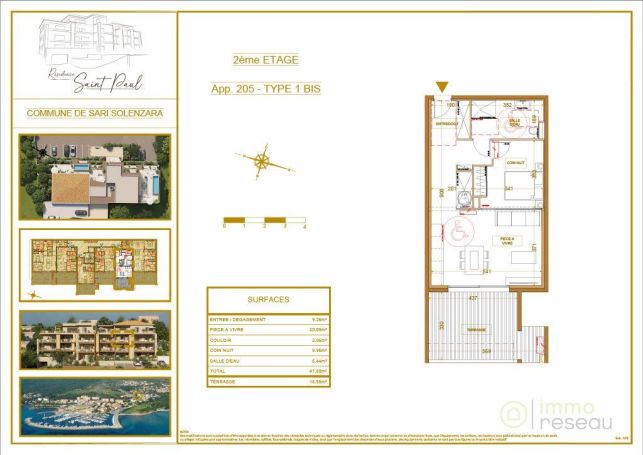 APPARTEMENT NEUF T2 47 M2 TERRASSE BORD DE MER SOLENZARA